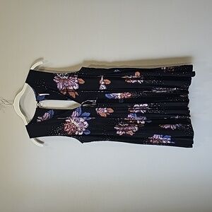 Free People Black Floral Dress Size S